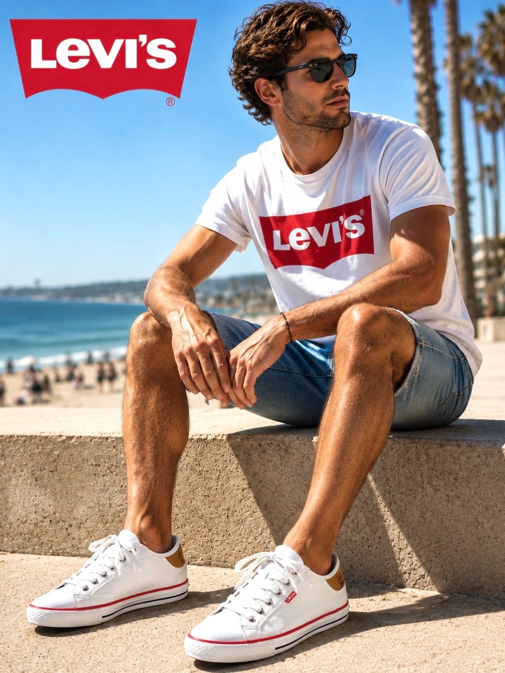 LEVI’S  Men's Stan Buck White Canvas Sneaker Shoes Sz 11